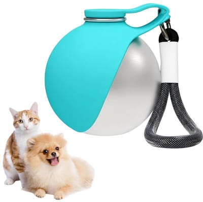 waterfles voor huisdieren, 285 ml, compacte drinkfles voor honden en katten, waterdichte drinkbak met opvouwbare siliconen kom voor wandelingen en trektochten buiten