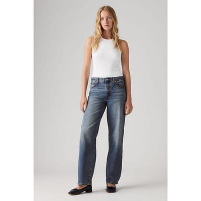 Levi's Baggy Dad Jeans Maat: W26L32 | Straight Jeans Outlet | Dames | Blauw