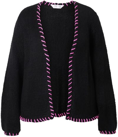 Angel of Style - Dames - Vest straight fit sierranden ballonmouw - Zwart - Maat 46+