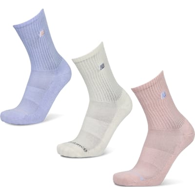 New Balance Midcalf 3 Pack Sokken Unisex - Roze - Maat 43-46 - Katoen