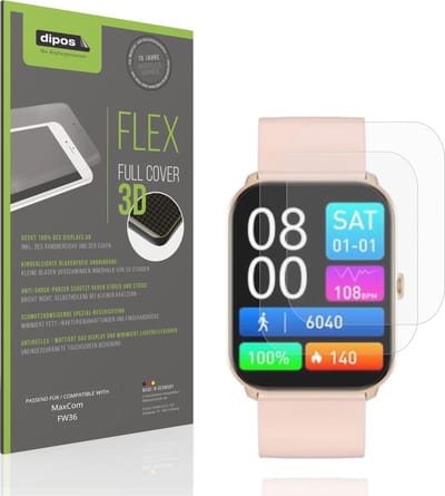 dipos FLEX – 2x Matte Screenprotector geschikt voor MaxCom FW36 | Volledige Schermbescherming | Case-Friendly