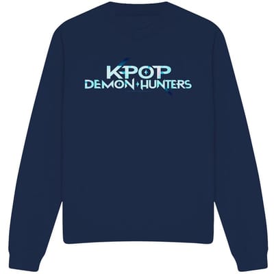 K-Pop Demon Hunters Unisex Volwassenen Logo Sweatshirt (Marine/Cyan)