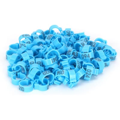 001?100 Genummerde Vogelpootringen 8mm Pluimvee Identificatieringen Accessoire voor Vogels Duiven Blauw blauw