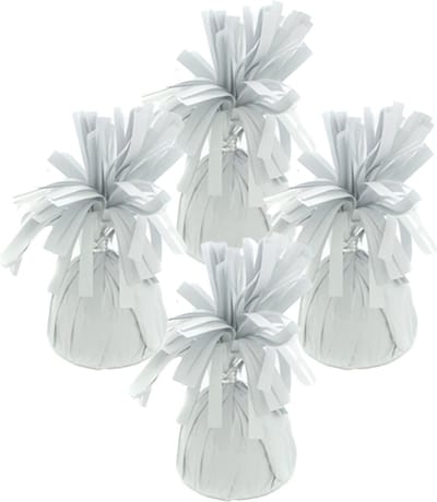 Haza Ballon gewichtjes - 8x - wit - 170 gram - gewichtjes voor helium ballontrosjes