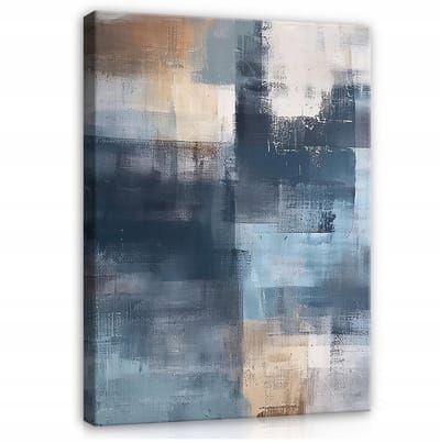 WALLARENA - Canvas schilderij - 100x70 cm - moderne abstracte muurdecoratie voor slaapkamer en woonkamer