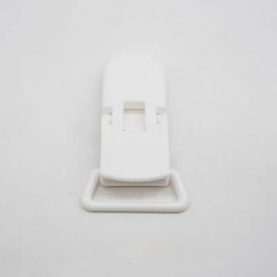 2 Stuks T-vormige Plastic Clips met Krokodillenbekjes, Geschikt voor het Vastzetten van Zakdoeken, Handdoeken, Bretels, Badgehouders of Slabben, Ideaal voor Knutselen wit