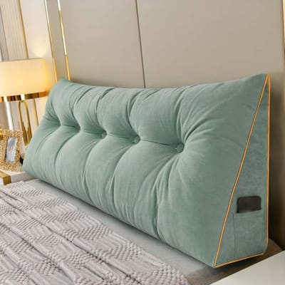Rugkussen - Leeskussen - Bed en bank - Zachte vulling - 60x23x50cm - Geometrisch