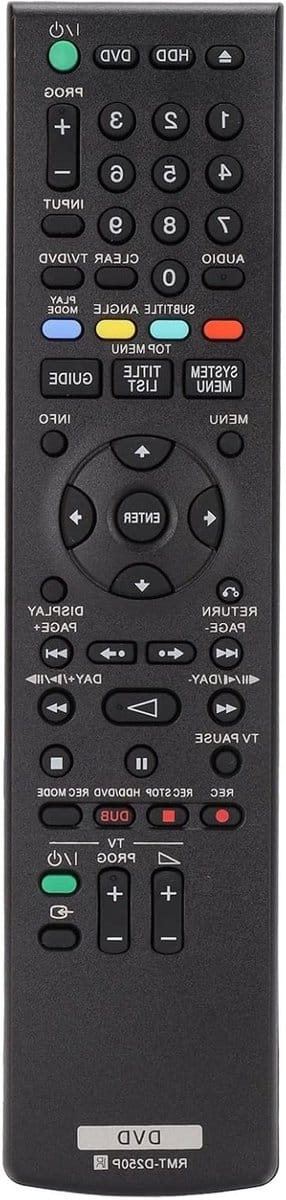 Vervangende afstandsbediening voor televisie, geschikt voor meerdere Sony modellen zoals RMT-D247P, RMT-D250P, RMT-D251P, RMT-D224P, RMT-D258P, RMT-D248P en RMT-D249P, met gebruiksvriendelijke functies en lange batterijduur.