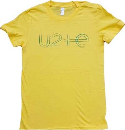 U2 - I+E Logo 2015 Dames T-shirt - M - Geel