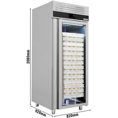 GGM Gastro Bäckerei-Kühlschrank Edelstahl PREMIUM - EN 600x800 - 850 Liter - mit 1 Glastür Zilver