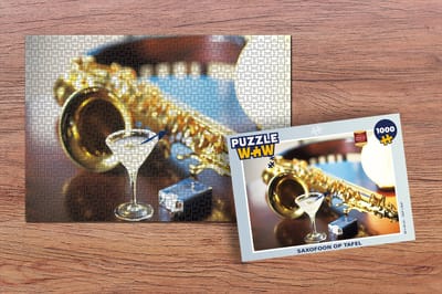 Puzzel Saxofoon op tafel - Legpuzzel - Puzzel 1000 stukjes volwassenen
