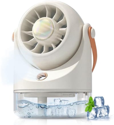 longziming -Draagbare Ventilator - Tafelventilator - Mistventilator - Waterkoeling Met Nevel - Verstelbare Luchtstroom - ABS Kunststof - Compact En Lichtgewicht - Ideaal Voor Reizen En Kantoor - 1 Stuk