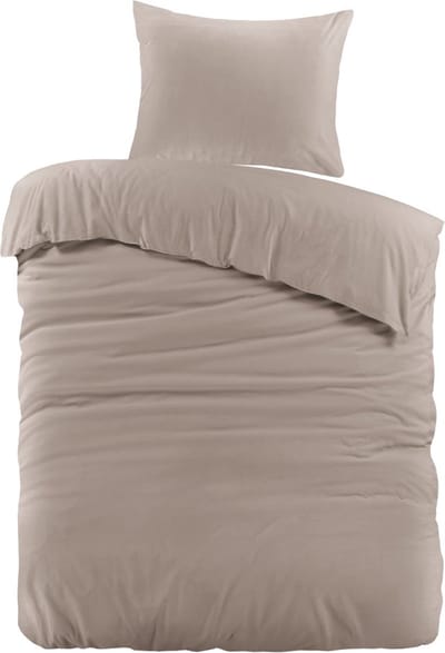 Day Dream Uni Katoen - Dekbedovertrek - Eenpersoons - 140 x 200/220 - Zand