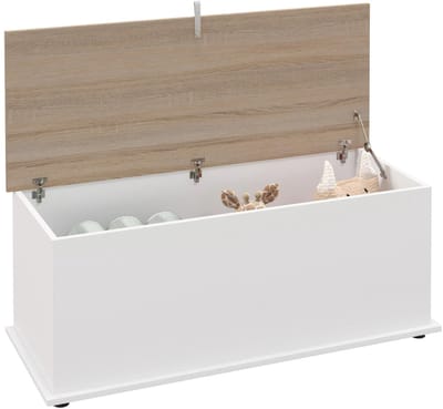 Atlasyx opbergbox - Opbergkast - Opbergdoos - Opbergbox met deksel - Opbergkist - 120 kg draagvermogen - 100 x 40 x 40 cm - Eiken