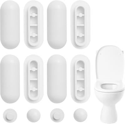 WC-bril pads - Toiletzitting dempers - Stoel beschermen - Universele pasvorm - 10x10mm - Wit