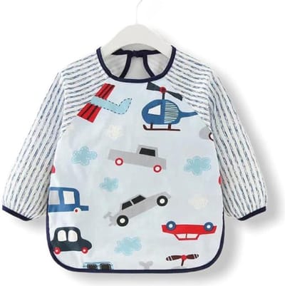 Kinderschort Car met Lange Mouwen - Knutsel Slabbetje - Knutselen - Kliederschort - 3 tot 5 Jaar - Children’s Apron With Long Sleeves