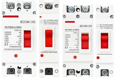 Stroomschakelaar MCCB - Zonne-energie Protector - Overbelasting Beveiliging - Compact Ontwerp - 200A - Grijs