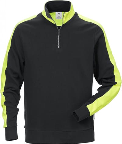Fristads Sweatshirt Met Korte Rits 7449 Rts - Zwart - S