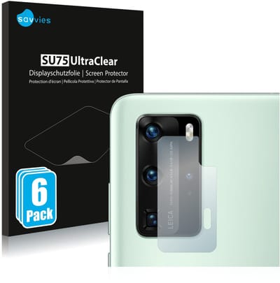 Savvies - Screenprotector voor Huawei P40 Pro (ALLEEN Camera Lens) - Folie Beschermfolie transparant 6 Stuks