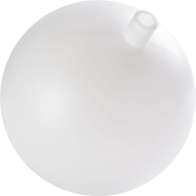 Kunststof kogel met stopcontact, wit - 20 cm