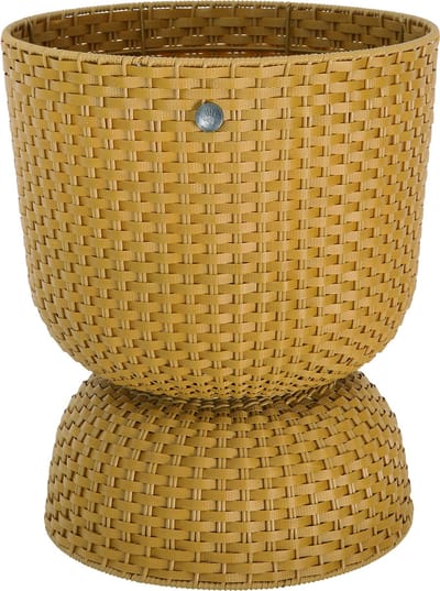 Handed By - Plantenmand - Plantenstandaard - Bloempot - Duurzaam- Handgevlochten - Handed By Twist Diabolo maat large - zwart - black