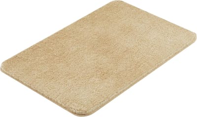 Soft Badmat Polyester Beige Rechthoekig - 80x140 cm - Badkamer Kleed Sneldrogend