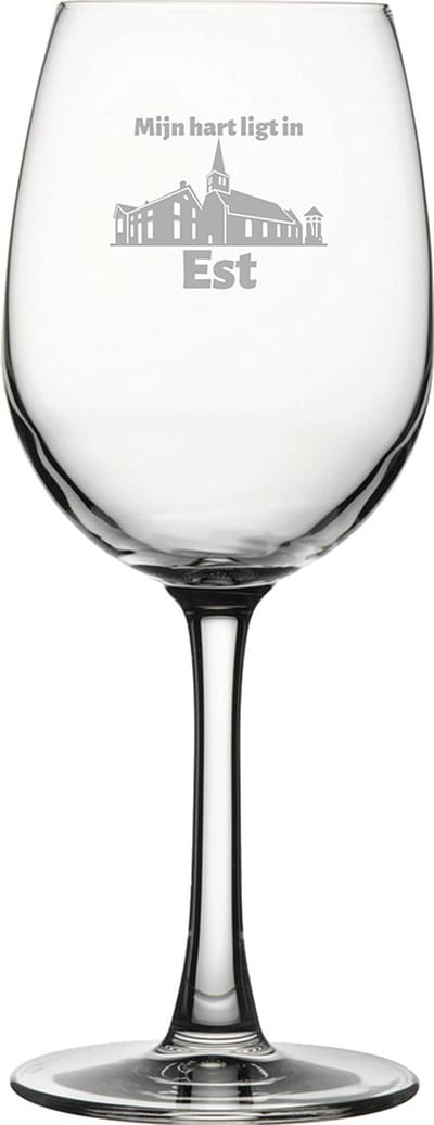 Gegraveerde witte wijnglas 36cl Est