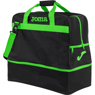 Joma Training III (Large) Sporttas Met Bodemvak - Zwart / Fluo Groen | Maat: Uni