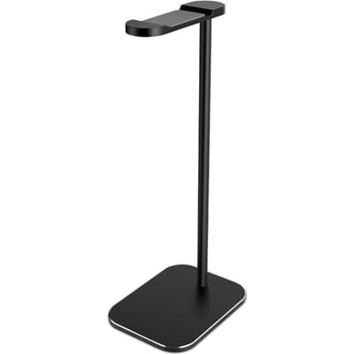 Draagbare hoofdtelefoon desktop standaard aluminiumlegering houder duurzame antislip oordopjes display houder zwart