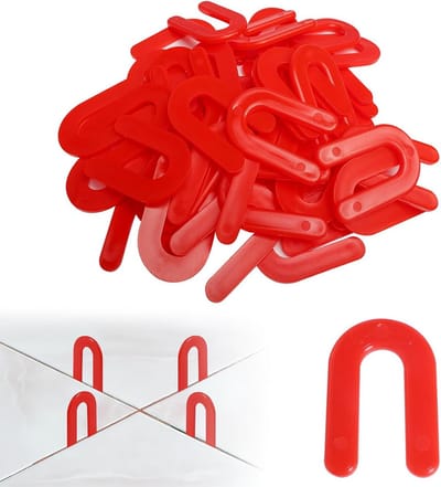 Tegel Nivelleringssysteem - Voegenafstandhouder Tegelwiggen - Gelijk Vloeren Leggen - Praktisch U-vormig Design - 3 mm x 400 - Rood