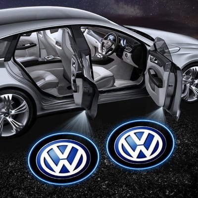 2 Pièces Lampes de Projecteur de Porte de Voiture Emblème LED Lumière d'Accueil Pour Volkswagen Golf 7 MK7 Tiguan MK2 pour Seat Ateca Leon FR Ibiza