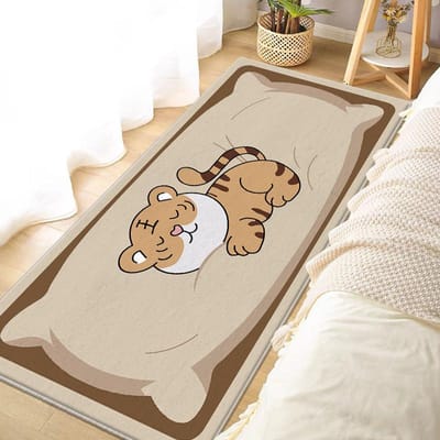 Cartoon Schattig Dier Tapijt Huis Bedzijde Diatomeeënaarde Tapijt Kristal Fluweel Absorberende Mat Voetmat Antislipmat 50 * 80 cm