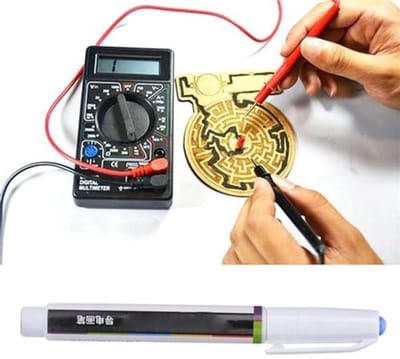 Conductieve Verfpen - Voor Circuitbord Reparatie - Donkergrijs Inkt
