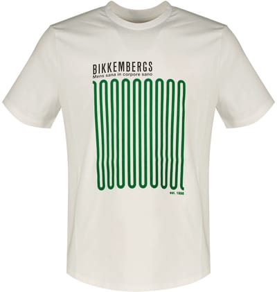 Bikkembergs Bmt0712 T-shirt Met Korte Mouwen Wit S Man