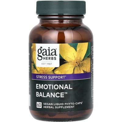 Gaia Herbs, Emotionele Balans, Plantaardige Vloeibare Fyto-Capsules, 60 tabletten