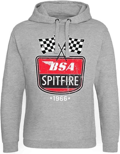 BSA Hoodie/trui -S- Spitfire 1966 Grijs