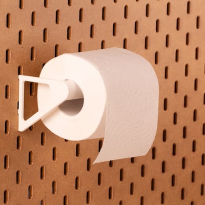 Rollenhouder voor Ikea Skadis pegboard - Wit - Universeel - Ideaal voor keukenrol, spoelen en folie