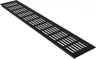 Ventilatie rooster - Lucht doorlaat - Ruimte ventileren - Aluminium constructie - 100x1000mm - Zwart