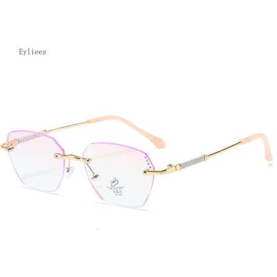 Dames Vrouwen Luxe Leesbril Unisex Trendy Randloos Verzicht Bril Vrouwelijk Mode Retro Verloopkleur Presbyopie 0