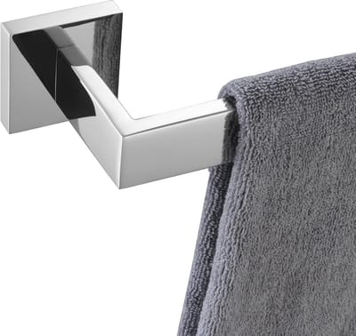 Famanu – Handdoekstang van 16 inch voor badkamer en keuken, wandmontage, roestvrij staal, gepolijst chroom