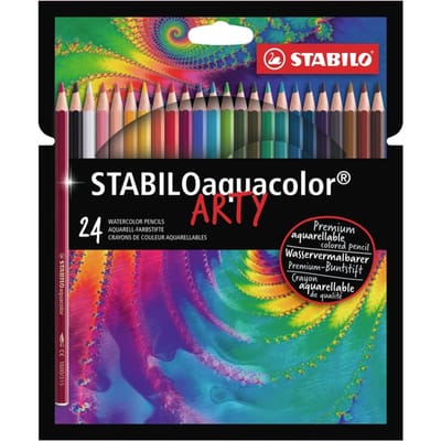 STABILOaquacolor - Premium Aquarel Kleurpotloden - ARTY - Etui Met 24 Kleuren