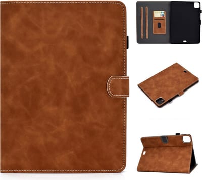 Peachy Bookcase hoes geschikt voor iPad Pro 11 inch (2018 2020 2021 2022) & iPad Air 4 en 5 - bruin