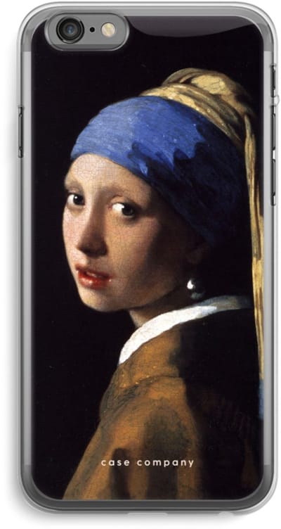 Case Company® - Hoesje geschikt voor iPhone 6 PLUS / 6S PLUS hoesje - The Pearl Earring - Soft Cover Telefoonhoesje - Bescherming aan alle Kanten en Schermrand