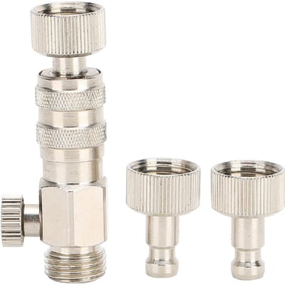 3 stuks Airbrush Connector Snelkoppeling met Luchtstroomregeling Luchtcompressor Fitting