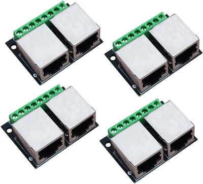 Ethernet Adapter - Netwerk Connector - Signaal Splitsen - Afgeschermde Verbetering - 3.5mm Pitch - Zwart