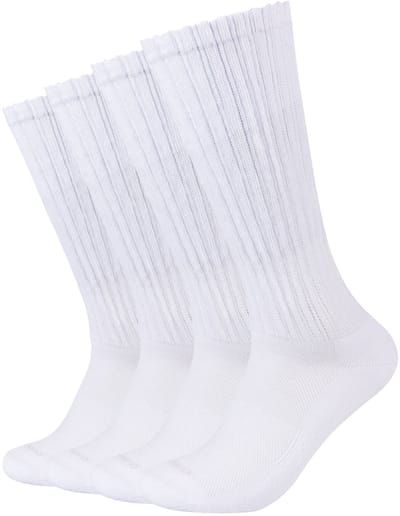 camano unisex tennissokken, superzachte sokken, 4-pack, gewatteerde zool, antislipprint op de zool, sportsokken, met de hand gekettelde teennaad.