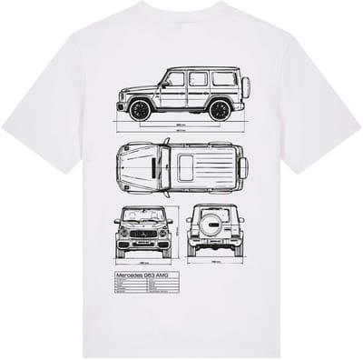 Witte Mercedes G63 AMG T-shirt - maat XS