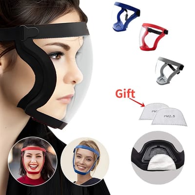 Viatel Full Face Mask Shield Keuken Transparant Schild Thuis Olie-Splash Proof Gezichts Outdoor Fietsen Masker