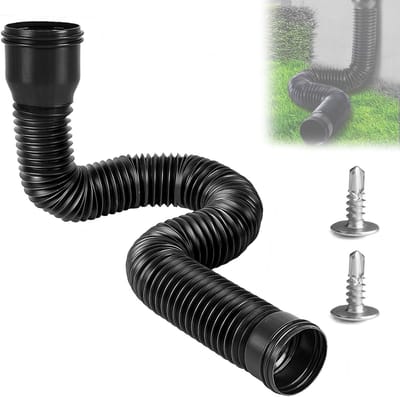 Verlengstuk voor regenpijp 150 cm, flexibele afvoerbuizen, regenwaterafvoer en tuinaccessoires