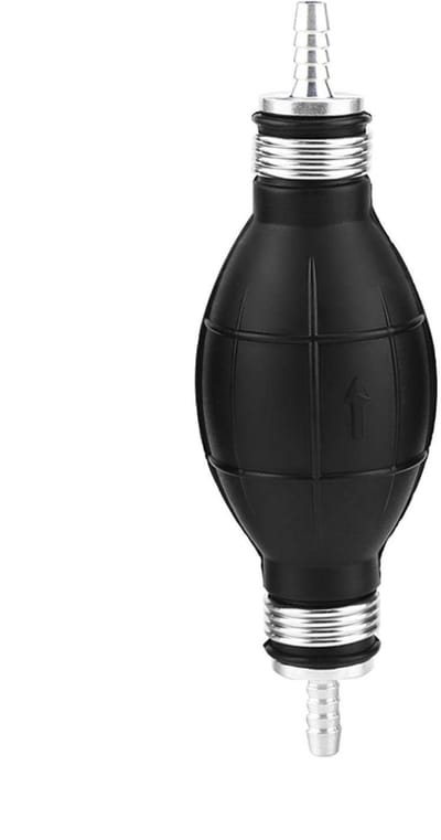 Dailygoods- Brandstofpomp Primer - Hoogwaardig Aluminium/Rubber - 6mm Aansluiting - Handmatige Functionaliteit - Duurzame Prestaties - Geschikt voor Auto/Boot/Buitenboordmotor - Brandstofprimer